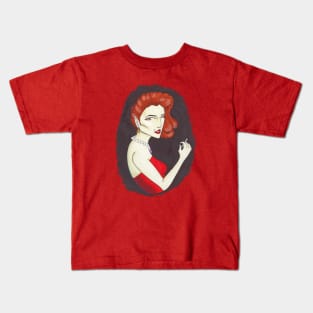 Lady In Red Kids T-Shirt